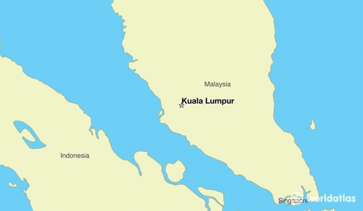 Karta över huvudstaden i malaysia