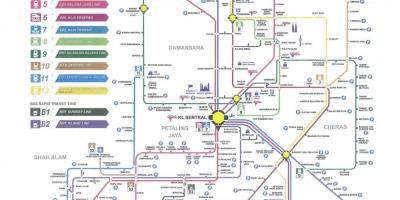 Kuala lumpur transit järnväg karta