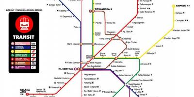 Metro karta över kuala lumpur