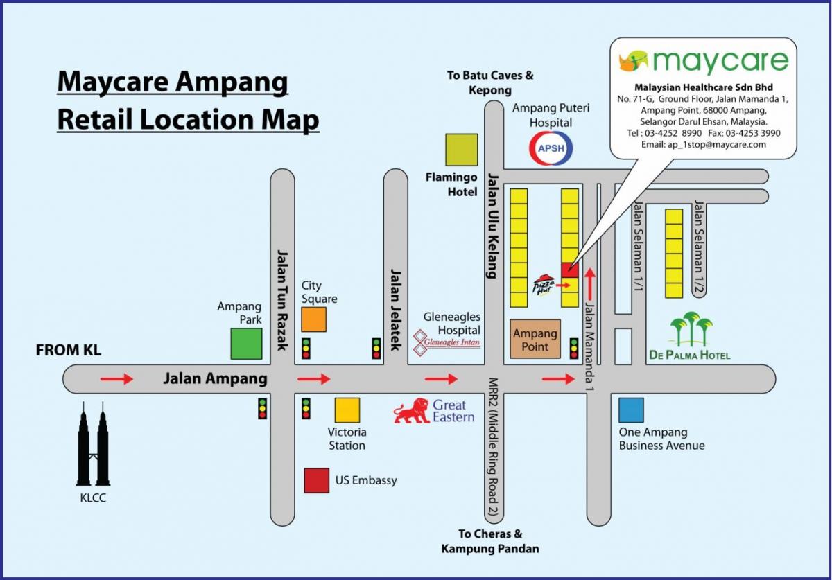 Karta över ampang park