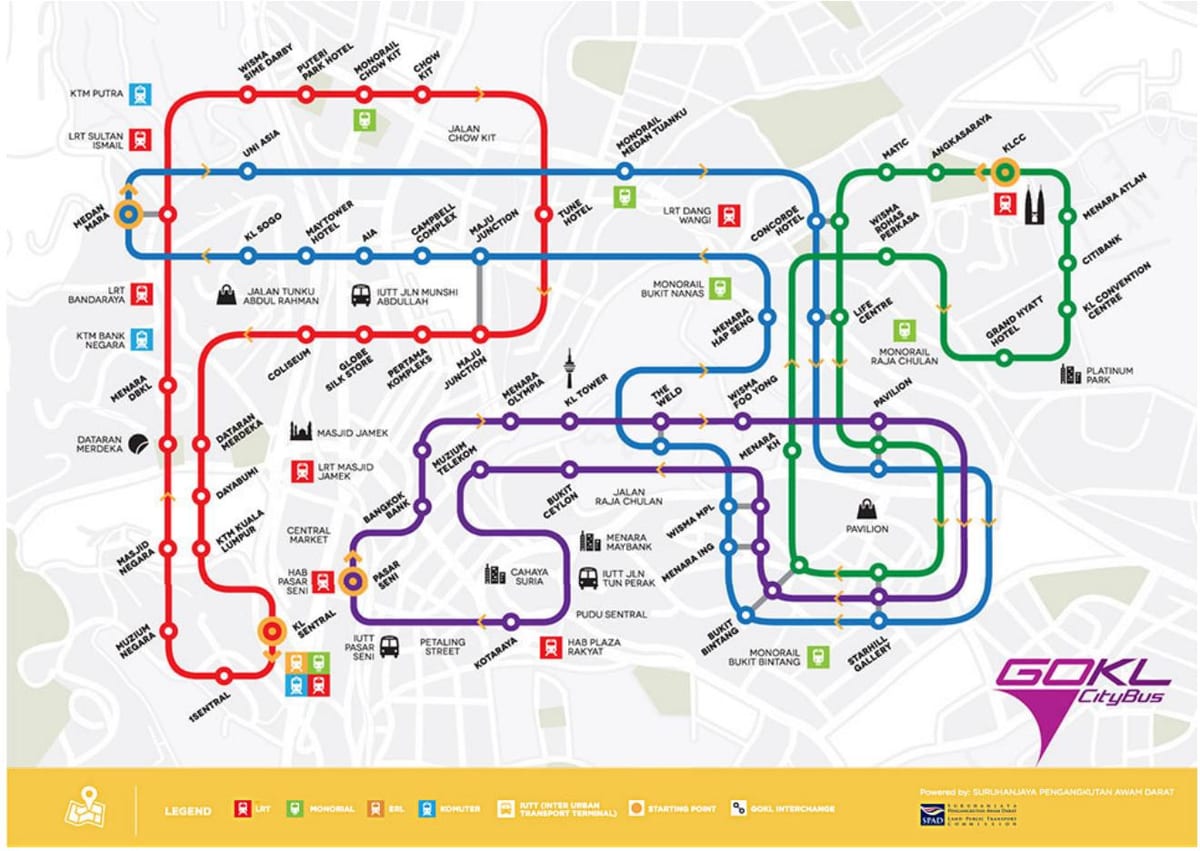 gå kl city buss karta