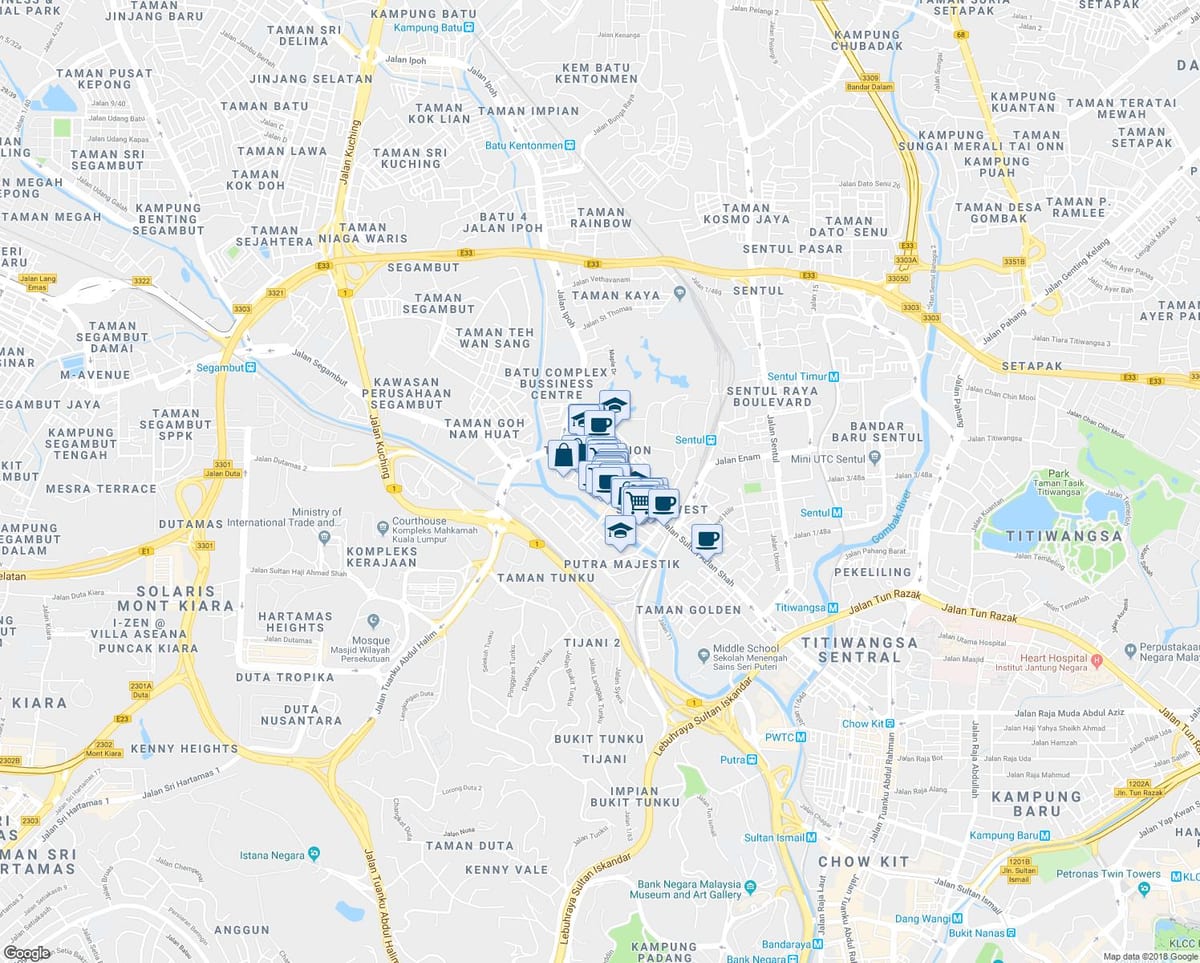 Karta över jalan ipoh kuala lumpur