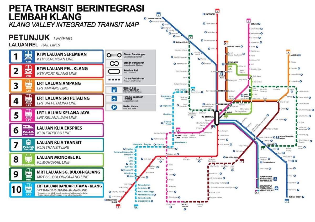 Karta över klang valley