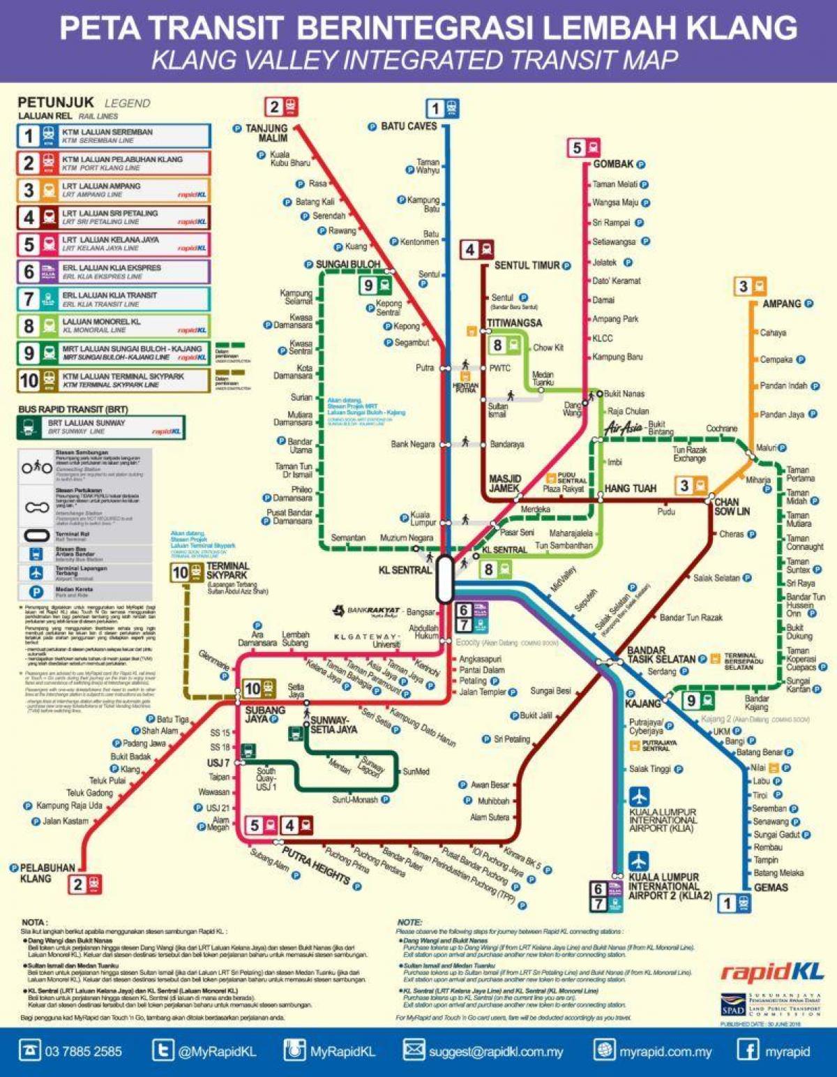 klang valley rail transit karta