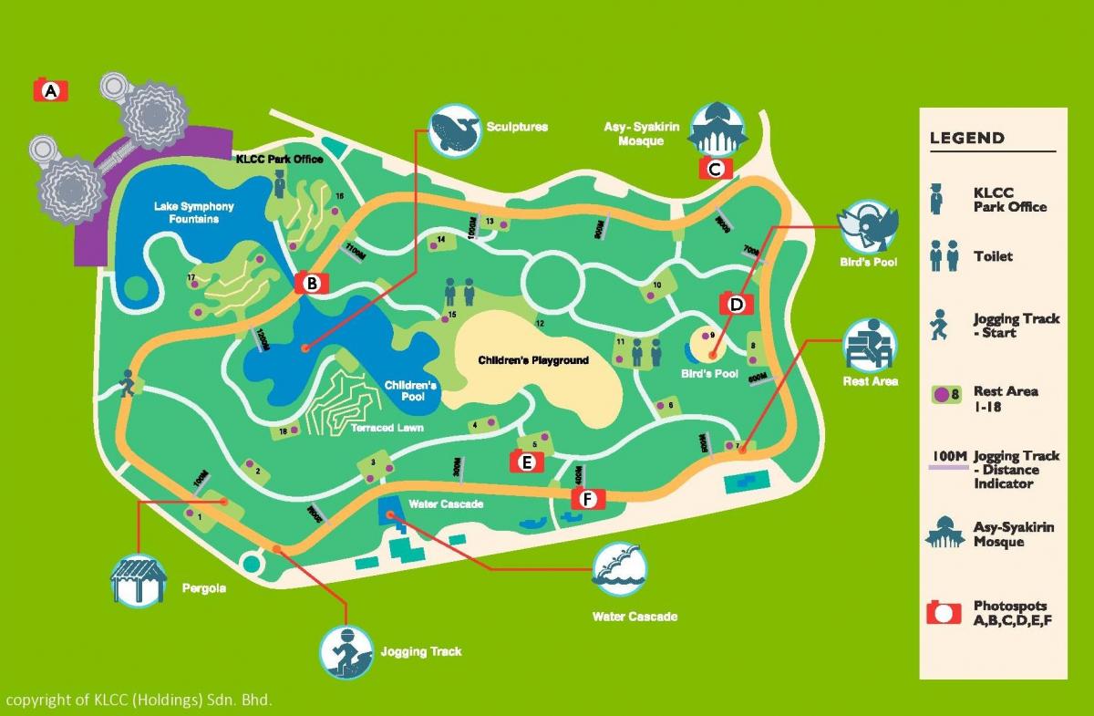 Karta över klcc park