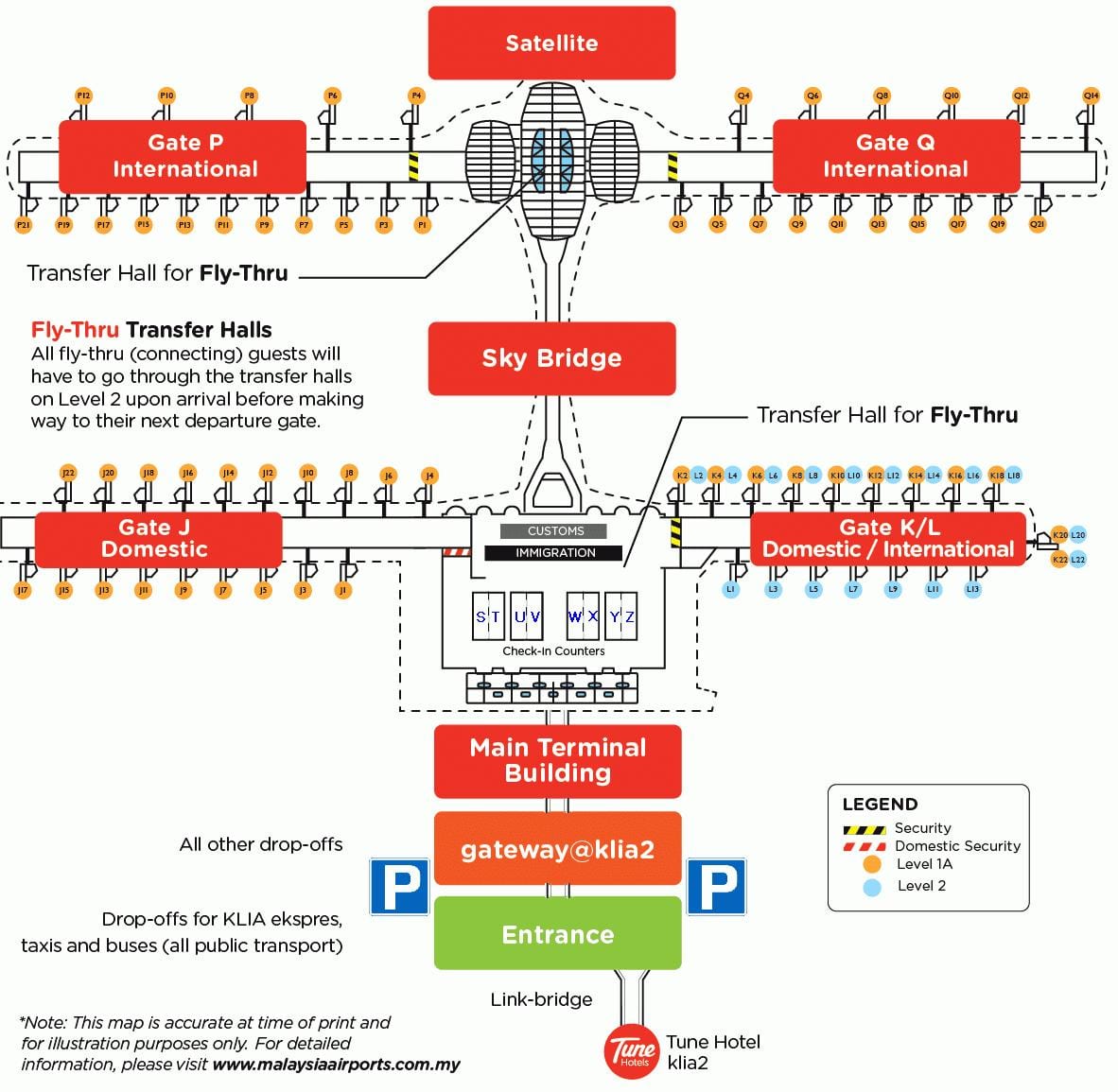 klia flygplats terminal karta