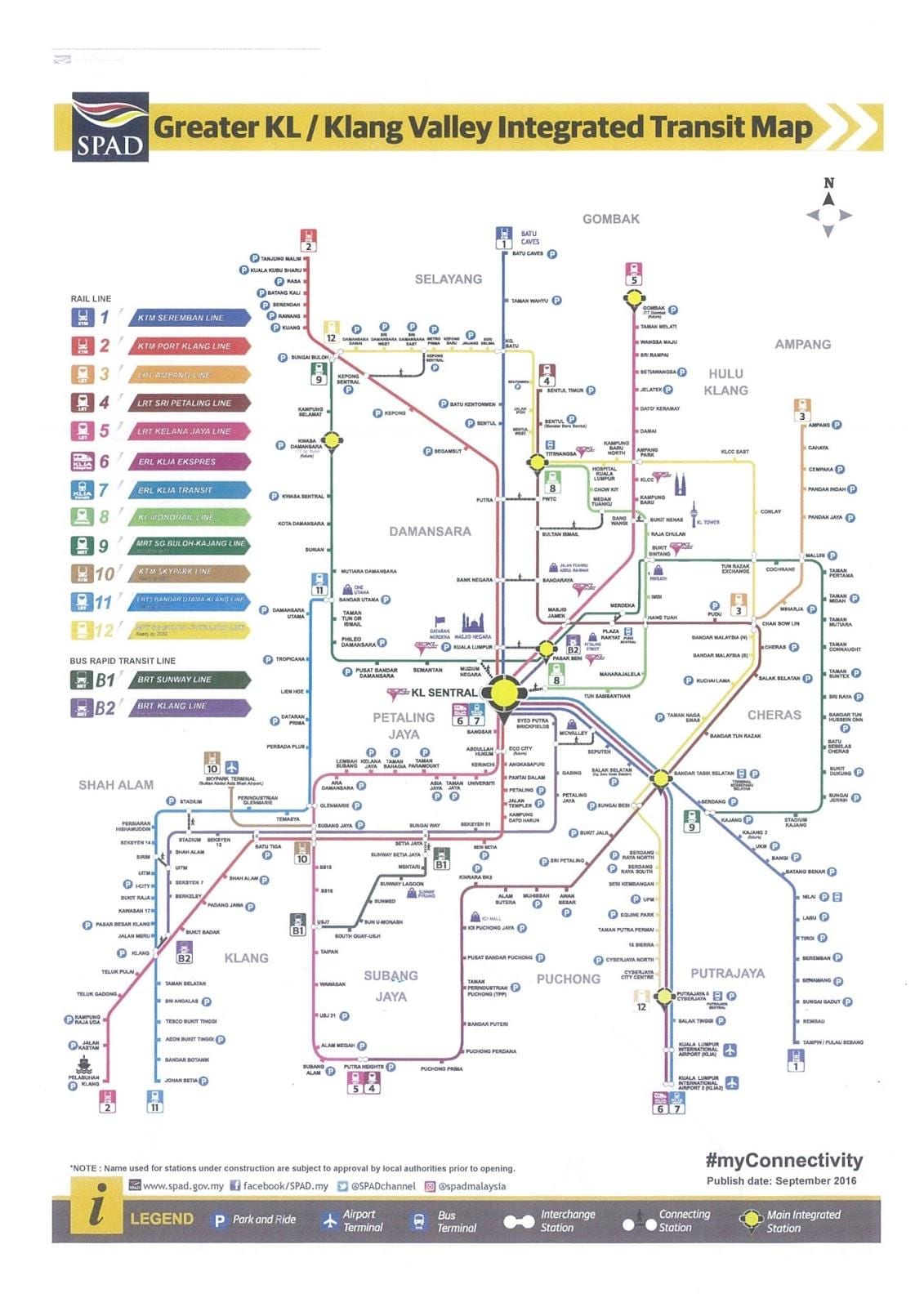 kuala lumpur transit järnväg karta