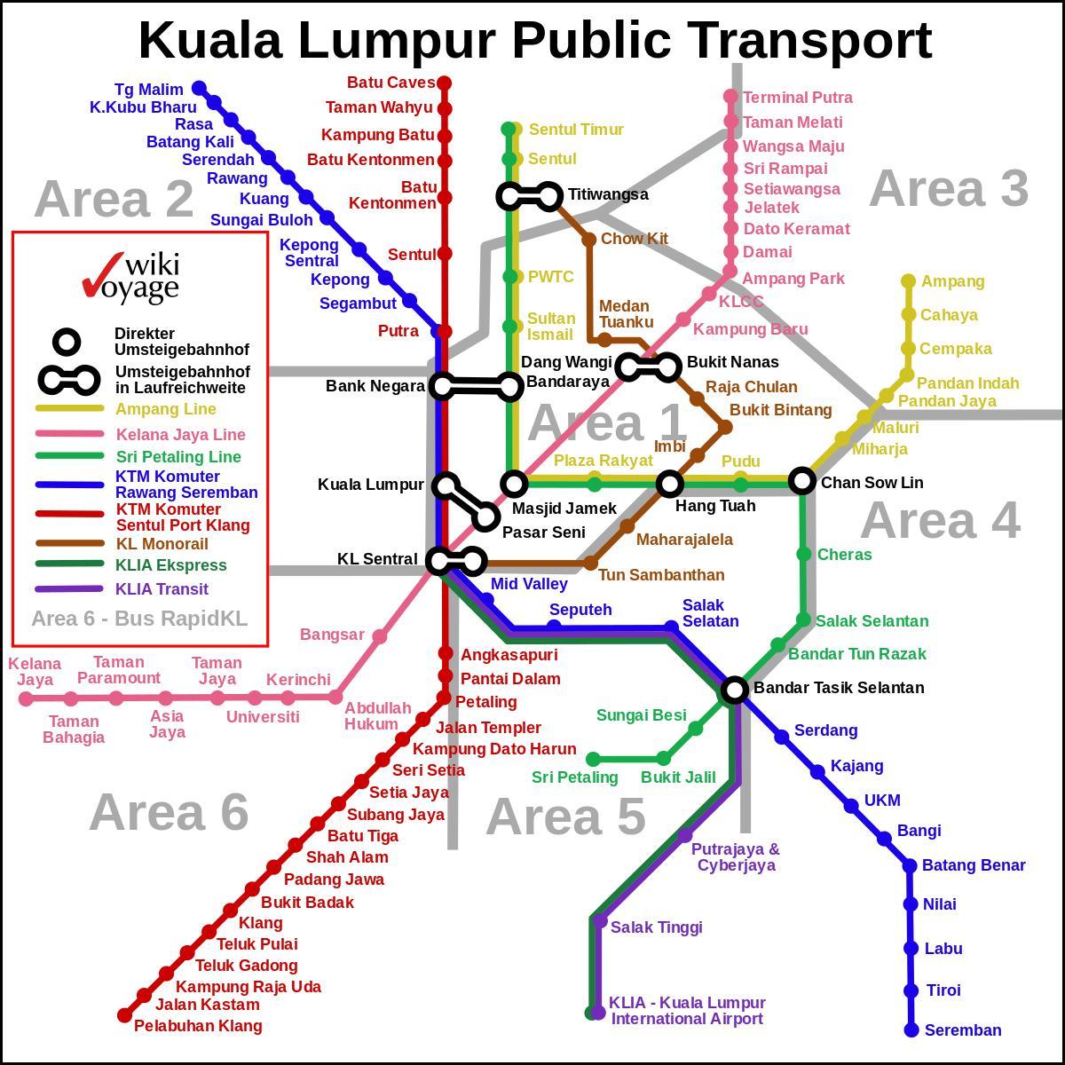 kollektivtrafik kuala lumpur på kartan