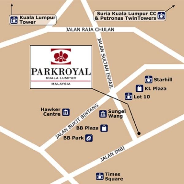 Karta över parkroyal kuala lumpur