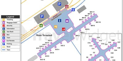 Kuala lumpur flygplats största terminal karta