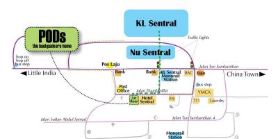 Kuala lumpur busstationen karta
