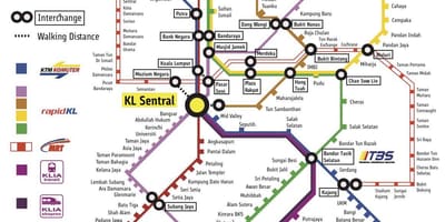 Kl sentral tågstationen karta
