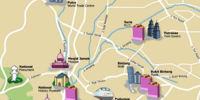 Kuala lumpur platser av intresse karta