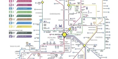 Kuala lumpur transit järnväg karta