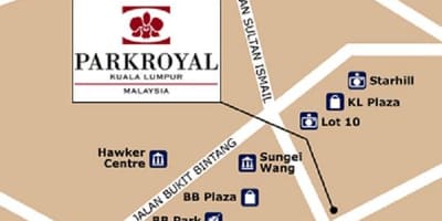 Karta över parkroyal kuala lumpur