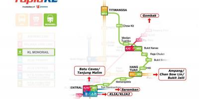Malaysia tåg linje karta